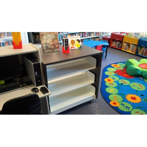 Eclipse® Classic Steel Library Shelving Single Bay/Double Sided Mobile Unit - EDSM13I