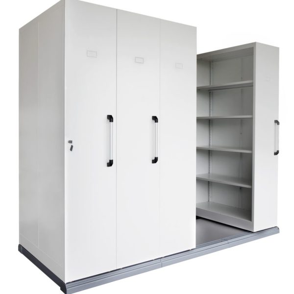 Mobile Compactus Shelving Unit Base Mounted 4 Bay 1200W - ECMSB4B12