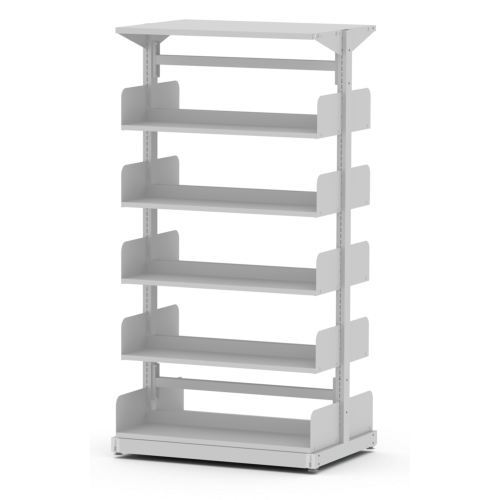 Eclipse® Classic Steel Library Shelving Double Sided Static Starter Bay Complete - EDS18I - MC10A